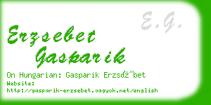 erzsebet gasparik business card